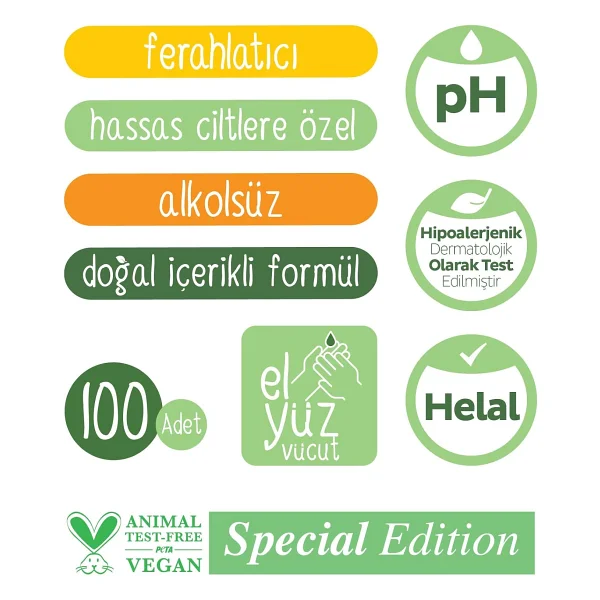 Sleepy Natural 100 Yaprak 3'lü Paket Kişisel Bakım Havlusu - Görsel 10