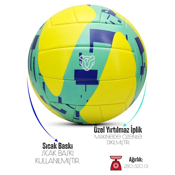 Telvesse Vt800 Spike Voleybol Topu Yumuşak Doku Semi-Pro İç-Dış Mekan Soft Touch 300 G No:5 - Görsel 3
