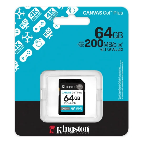 Kingston Canvas Go! Plus Sdg4/64gb Class 10 Uhs-I U3 V30 64 GB Hafıza Kartı - Görsel 3