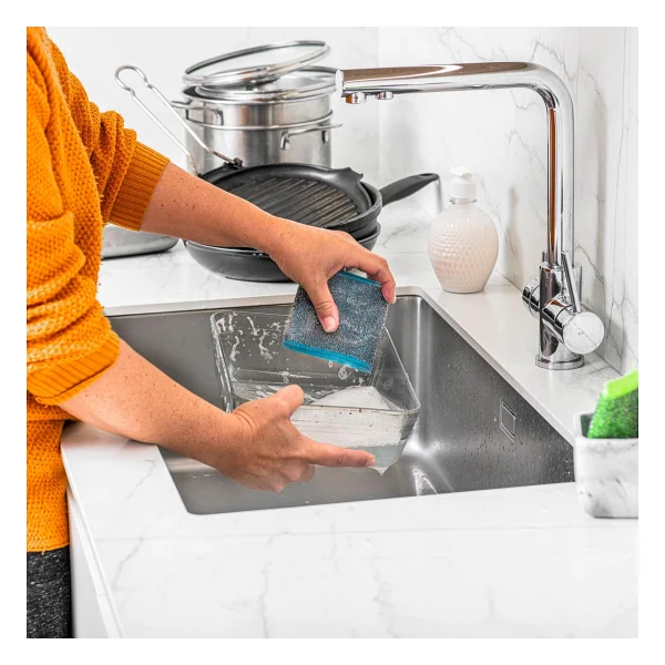 Vileda Glitzi 3'lü Power Inox Colors Bulaşık Süngeri - Görsel 5