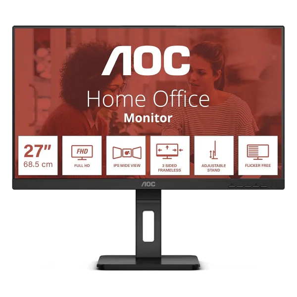 AOC 27E3QAF 27" 4 ms Full HD Pivot IPS 75 Hz Monitör - Görsel 2