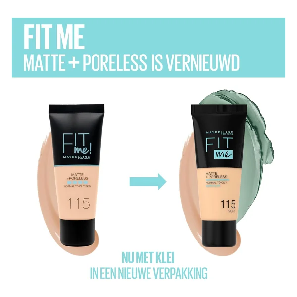 Maybelline Fit Me Matte + Poreless 105 Natural Ivory 30 Ml Likit Fondöten - Görsel 2