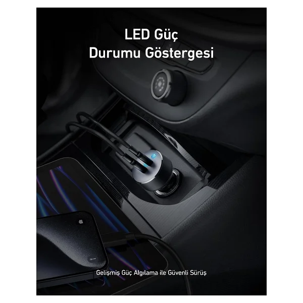 Anker Powerdrive Iıı Duo A2724 20 W Type-C Hızlı Araç Şarj Aleti - Görsel 7