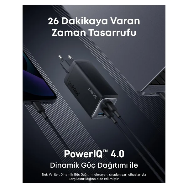 Anker 737 A2148 120 W Hızlı Şarj Adaptörü - Görsel 3