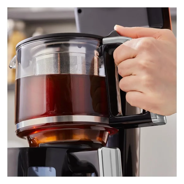 Karaca Çaysever Robotea Pro Quartz 4in1 2500 W Black Chrome Konuşan Cam Demlikli Çay Makinesi - Görsel 3