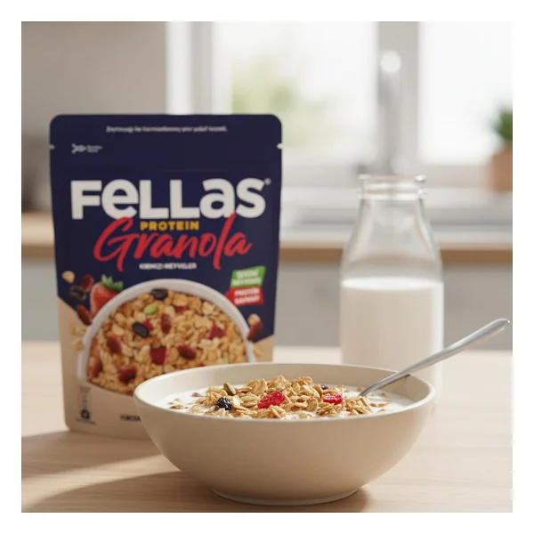 Fellas 270 Gr Kırmızı Meyveler Ve Protein Bar Parçacıklı Granola - Görsel 4