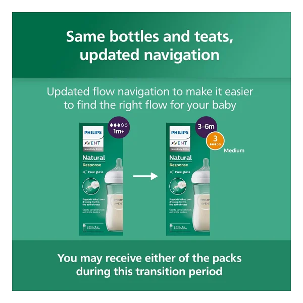Philips Avent SCY933/01 Natural Response 240 ml Cam Biberon - Görsel 3