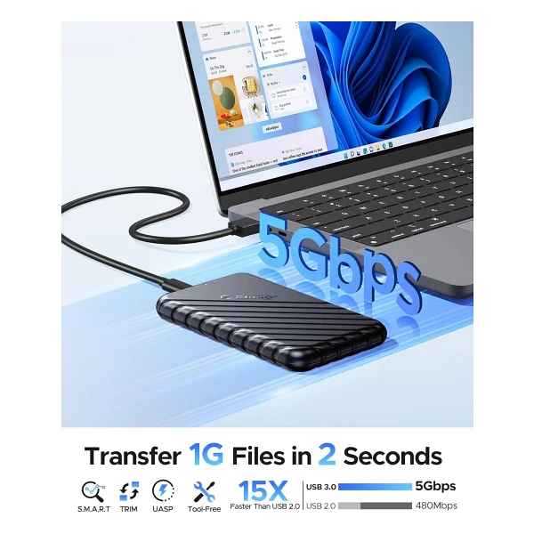 Orico 25pw1-U3-Bk USB 3.0 2.5" Harddisk Kutusu - Görsel 2