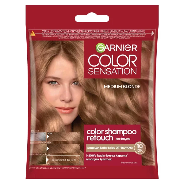 Garnier Color Shampoo Retouch 7.0 Medium Blonde Saç Boyası - Görsel 5