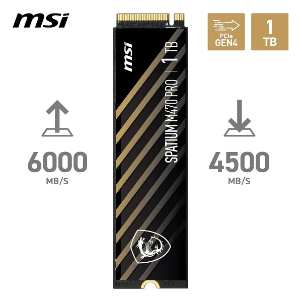 Msı Spatium M470 Pro Pcı-Express 4.0 1 TB M.2 SSD - Görsel 2