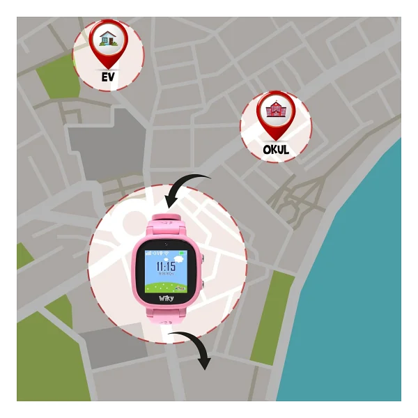 Wiky Watch 5e Pembe Akıllı Çocuk Saati - Görsel 8