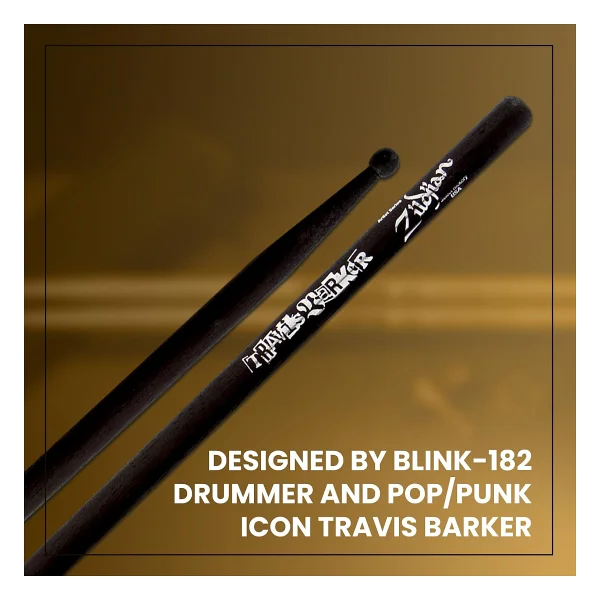 Zildjian ZASTBLK Travis Barker Signature Drumsticks Black - 2'li paket - Görsel 4