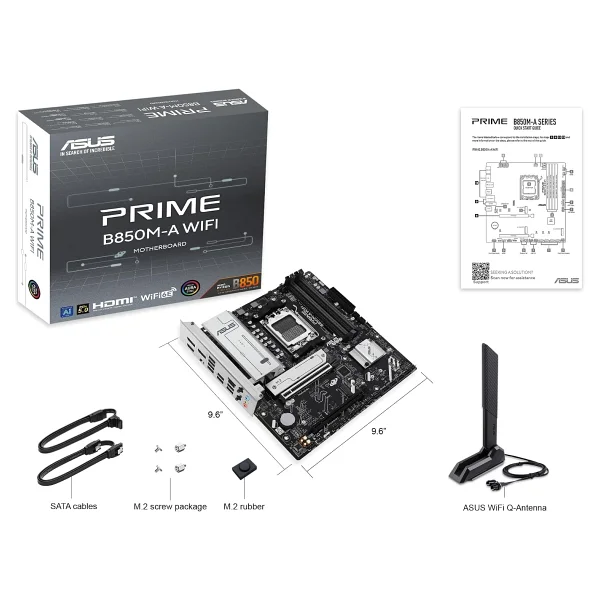 Asus Prime B850M-A Wi-Fi AMD AM5 DDR5 Micro ATX Anakart - Görsel 6