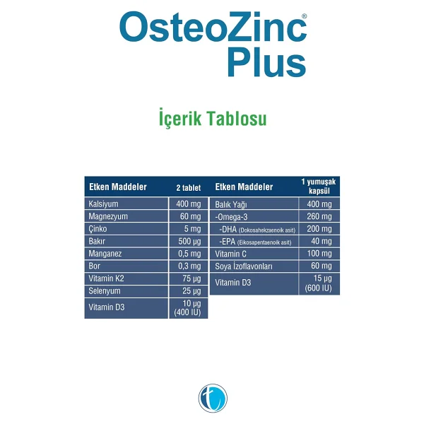 Osteozinc Plus 60 Tablet + 30 Yumuşak Kapsül - Görsel 5