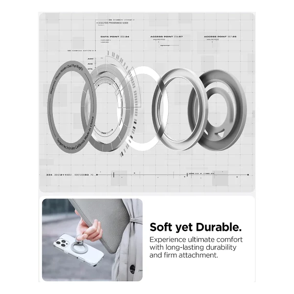 Spigen Magfit Amp08887 Gri Magsafe Manyetik Telefon Tutucu - Görsel 6