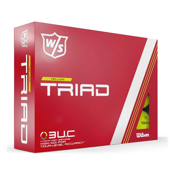 Wilson Staff Triad Golf Topu, 12 Top, Sarı - Görsel 2