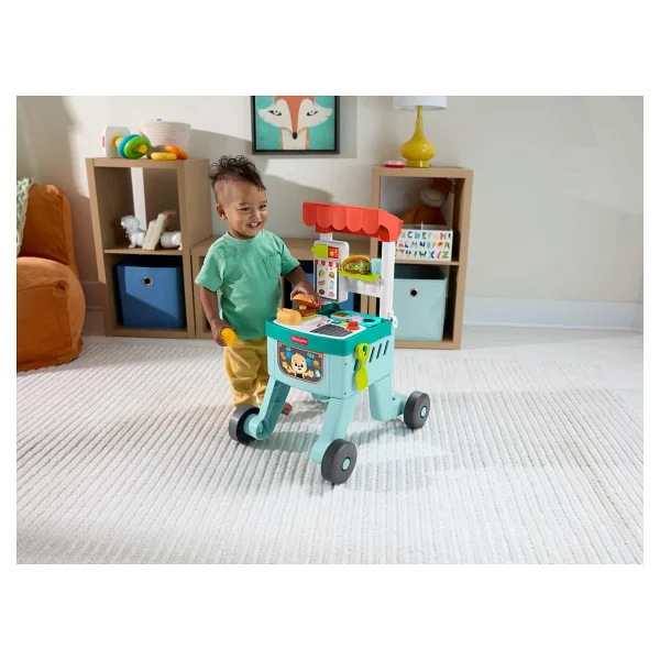 Fisher Price 4'ü 1 Arada Işıklı Eğlen Ve Öğren Alışveriş Sepeti Yürüteç Jlm95 - Görsel 2