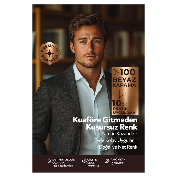 Softto Plus Expert Men Dark Brown Hair Color - Koyu Kahve / Geliştirilmiş Formül / Doğal Görünüm - Görsel 4
