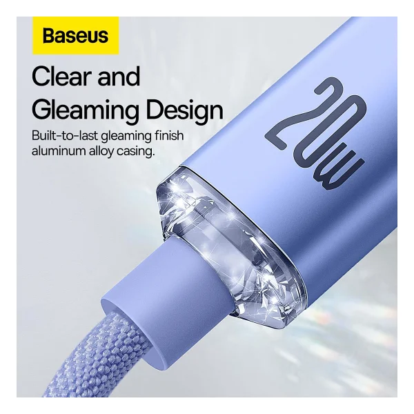 Baseus Crystal Shine 1.2 M Type-C To Lightning Hızlı Şarj Kablosu - Görsel 5