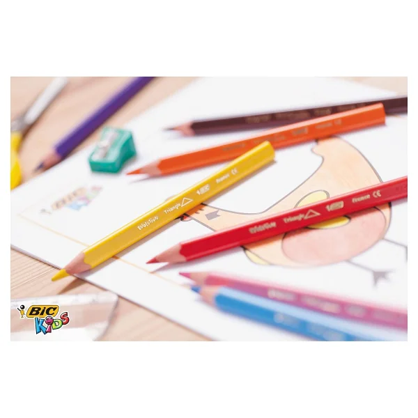 Bic Kids Evolution Metal Tüp Üçgen 12+1'li Jumbo Kuru Boya Seti - Görsel 5