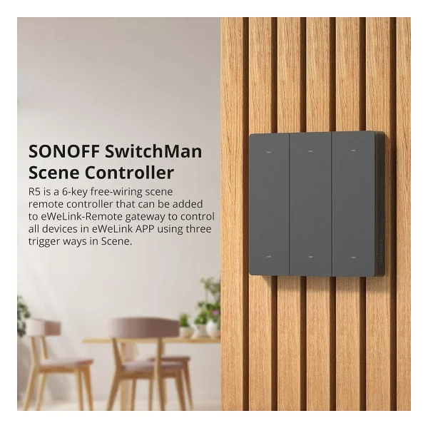 Sonoff R5 Siyah Akıllı Sahne Butonu - Görsel 2
