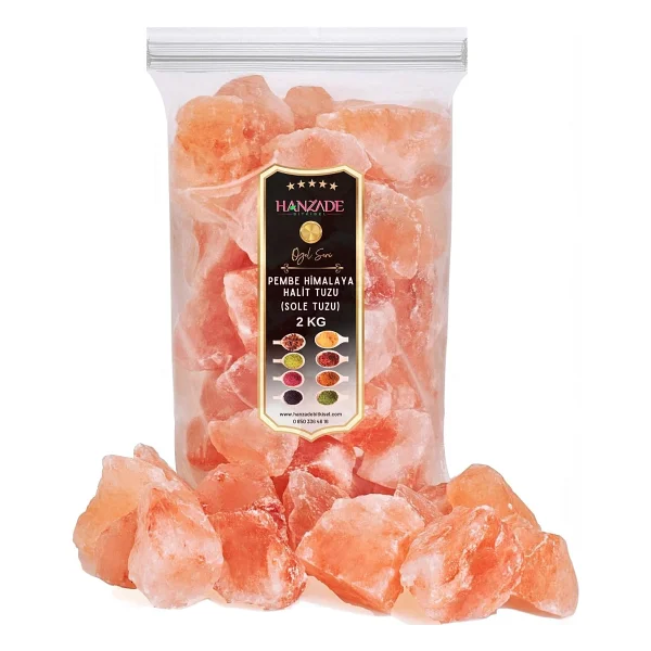 Hanzade Bitkisel Halit Tuz Sole Tuzu 500 Gr Şeffaf Berrak Kristal Pembe Himalaya Halit Sole Tuzu - Görsel 10