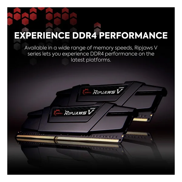 G.Skill Ripjaws V 32 GB (2x16) 3200 MHz Cl16 F4-3200c16d-32gvk DDR4 RAM - Görsel 2