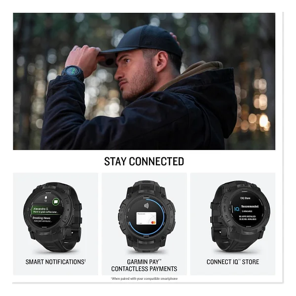 Garmin Instinct 3 50mm AMOLED Tactical Edition Akıllı Saat - Görsel 6