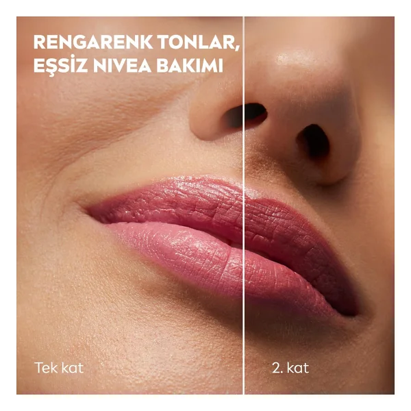 NIVEA Renkli Nemlendirici Dudak Bakım Kremi Rose 4.8gr, SPF30, Allık Etkisi, Dudak ve Yanaklar, E Vitamini - Görsel 5