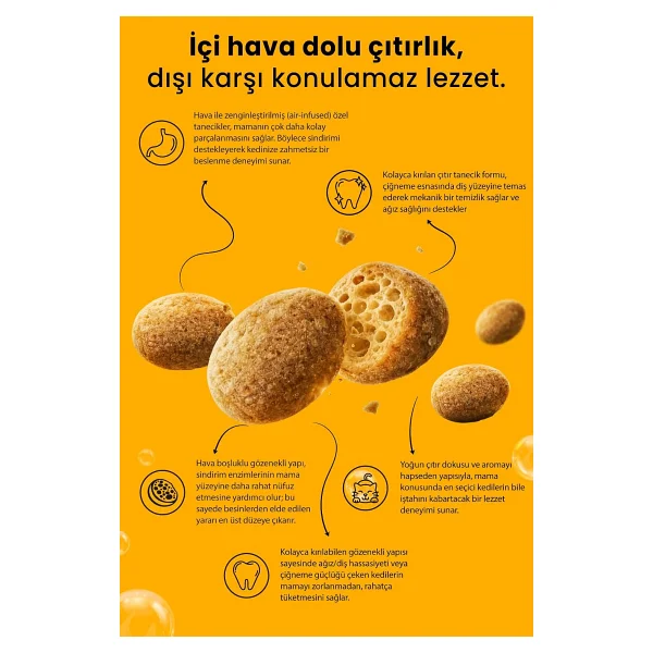 Reflex Crunchy Bubbles Tavuklu 10 kg Kısırlaştırılmış Yetişkin Kedi Maması - Görsel 6