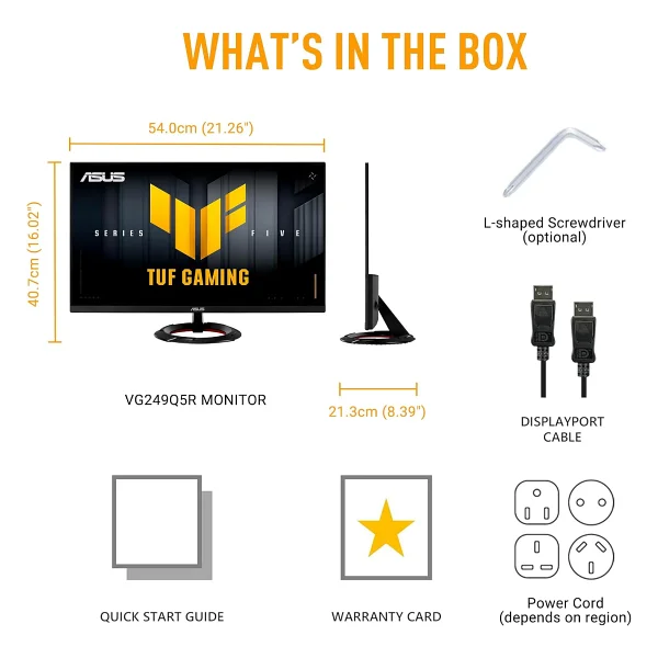 Asus TUF Gaming VG249Q5R 23.8'' 0.3MS 200Hz HDMI/DP VESA IPS LED Gaming Monitor - Görsel 10