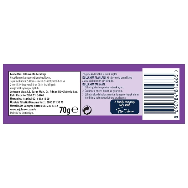 Glade 70 Gr Mini Jel Oda Kokusu - Görsel 2
