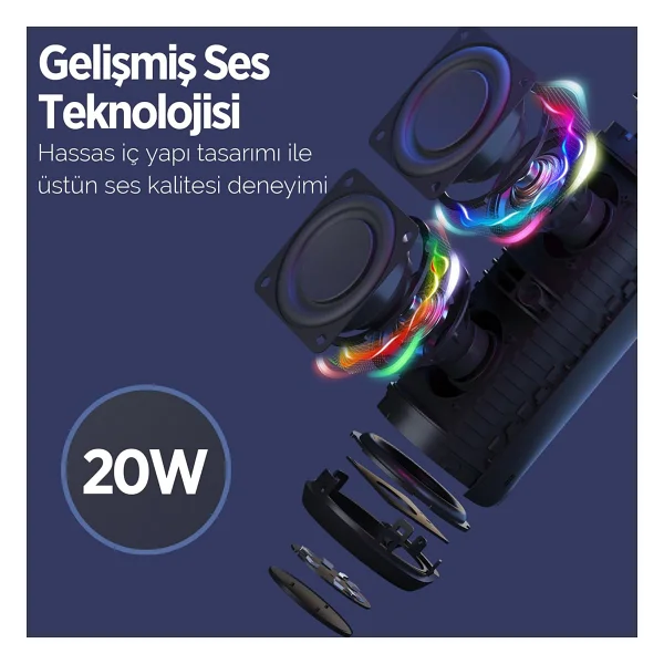 Nowgo F6 Bluetooth Hoparlör - Görsel 3