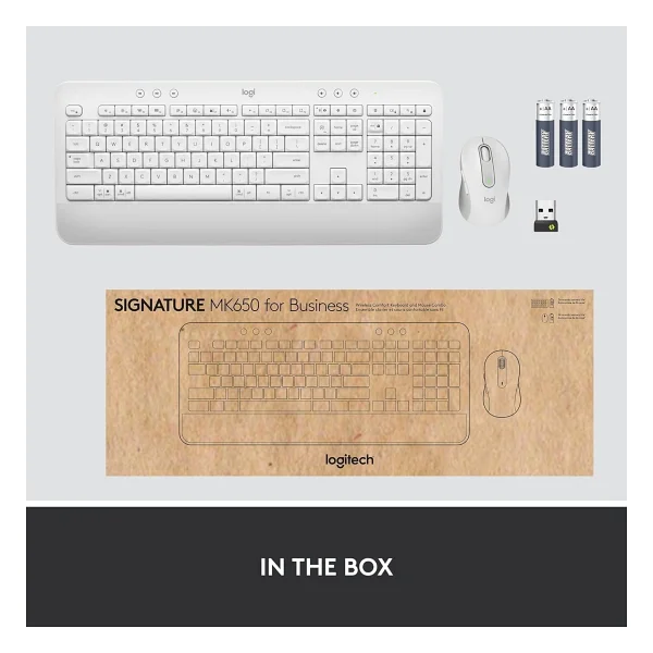 Logitech Signature Mk650 920-011028 Beyaz Kablosuz Klavye Mouse Seti - Görsel 4