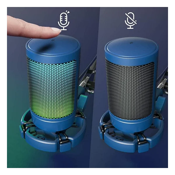 Fifine Ampligame A6v Mavi RGB USB Yayıncı Mikrofonu - Görsel 2