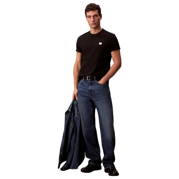 Calvin Klein Badge 30S Jersey Classic LV04RC272G Kısa Kollu Bisiklet Yaka Erkek Tişört - Görsel 5