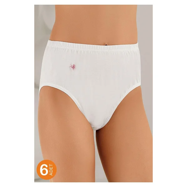 Şahinler 6 Lı Paket Kadın Külot Mb018, Beyaz, XS - Görsel 3