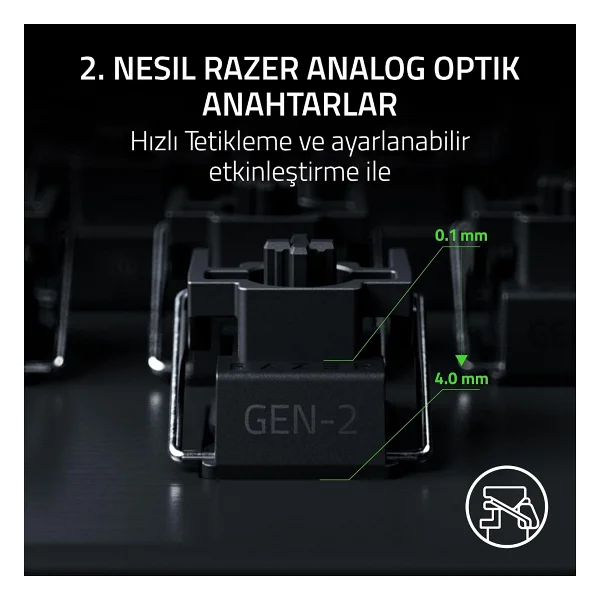 Razer Huntsman V3 Pro 8khz RGB Tkl Analog Optical Switch Kablolu Mekanik Oyuncu Klavyesi - Görsel 3