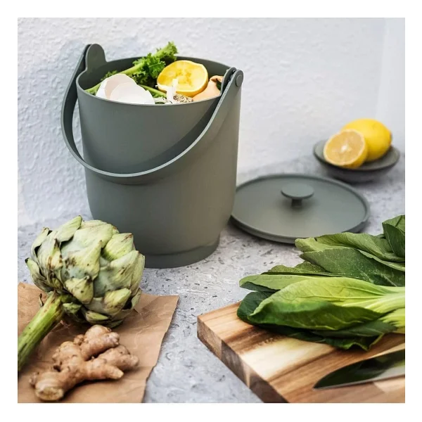 Ikea Çöp Kovası Katlanır Kulplu Kapağı Kenara Sabitlenebilir Polipropilen Plastik Mint Yeşili 4 Lt - Görsel 2