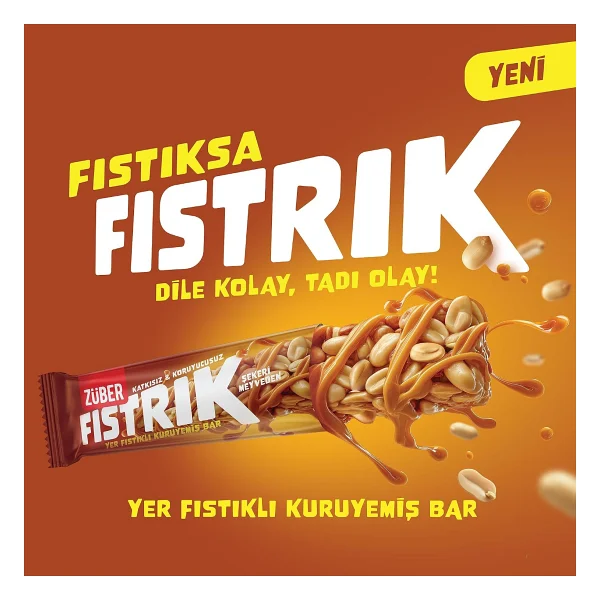 Züber Fıstrık Yer Fıstıklı Kuruyemiş Bar 30g X 15 Adet - Görsel 4