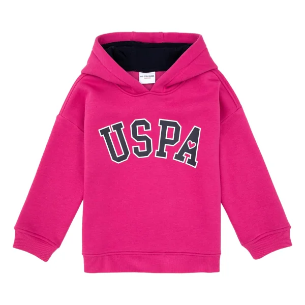U.S. Polo Assn 50317890-Vr041 Kapüşonlu Pembe Çocuk Sweatshirt - Görsel 3
