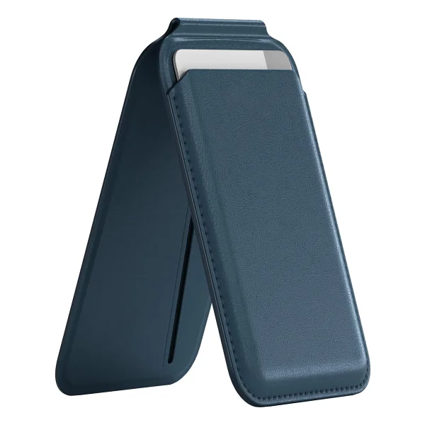 Buff WalletMag 2.0 iPhone için MagSafe Özellikli 4 Kartlı Katlanabilir Stantlı Manyetik Deri Cüzdan (Kahverengi) - Görsel 6
