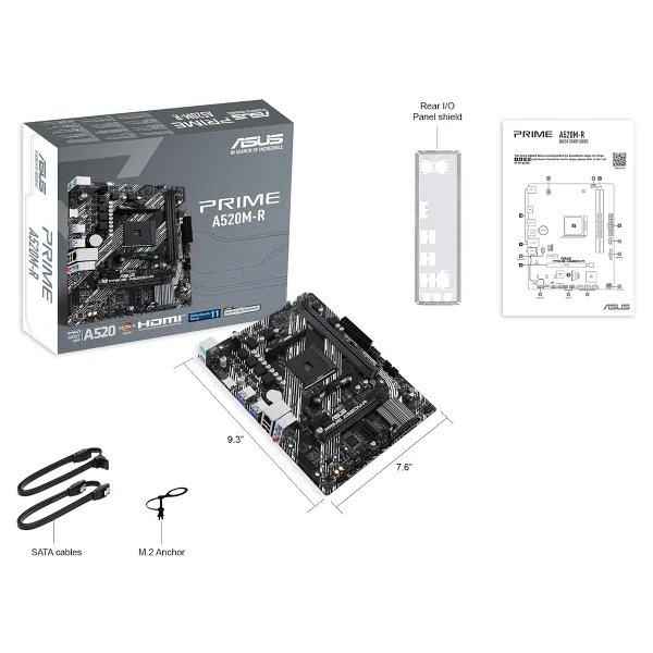Asus Prime A520M-R 2xDDR4 HDMI 1xM2 AM4 Anakart - Görsel 10