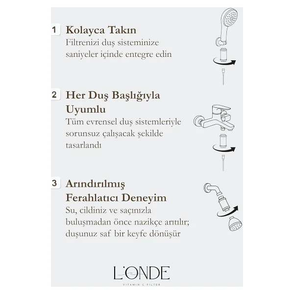 L'onde C Vitaminli Duş Filtresi Lavanta - Görsel 5