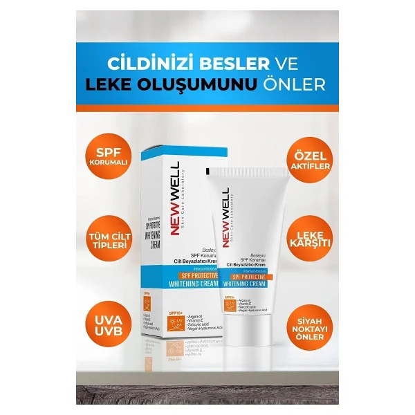 New Well Whitening Spf 15 Besleyici 50 Ml Beyazlatıcı Krem - Görsel 2