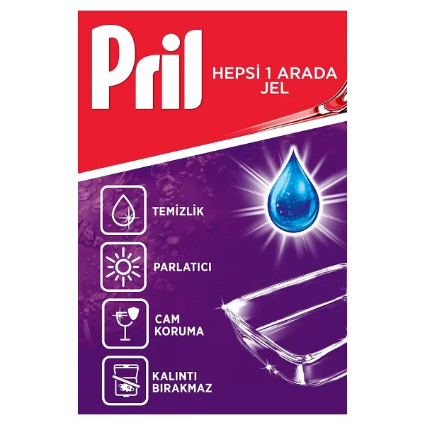 Pril Hepsi Bir Arada Bulaşık Jel Deterjanı 60 Yıkama 1080 Ml - Görsel 4