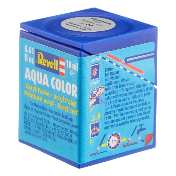 Revell - Su Bazlı Maket Boyası Aluminyum Metalik 18 Ml - Görsel 2