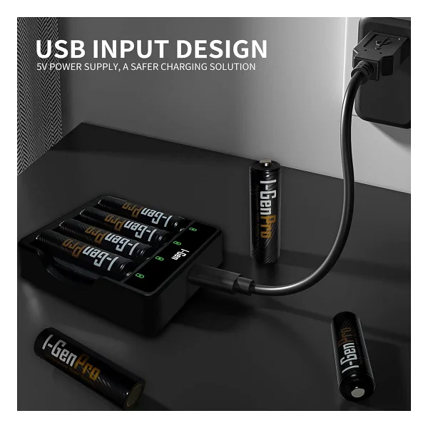 I-Gen G429 Usb Pil Şarj Aleti + Pro 2950 mAh 4'lü AA Kalem Pil - Görsel 4