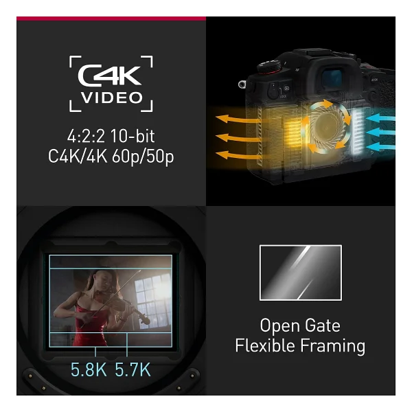 Panasonic Lumix GH7 + 12-60mm Lens Aynasız Fotoğraf Makinesi - Görsel 7