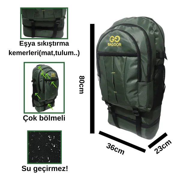 Baggor 90 Lt Dağcı Kamp Çantası - Görsel 2